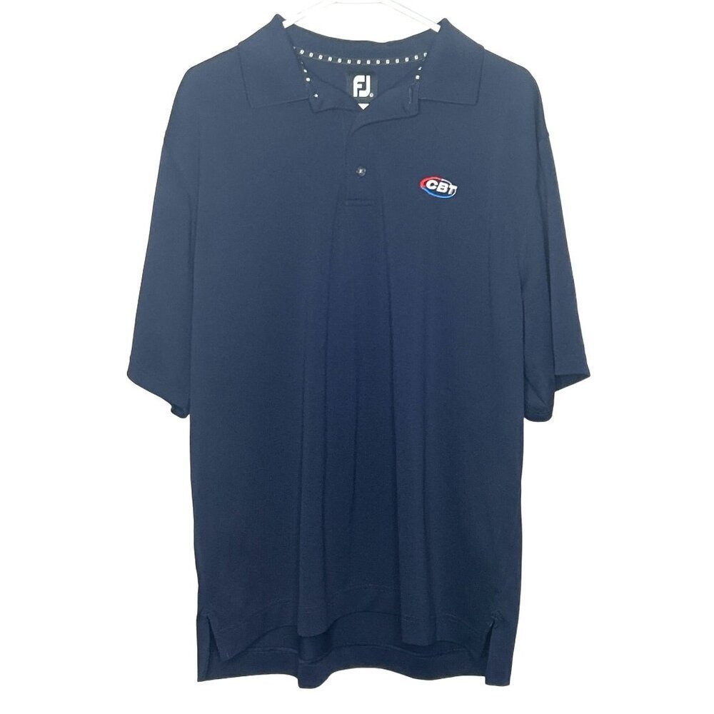 Footjoy polo shirt men's L navy blue CBT logo